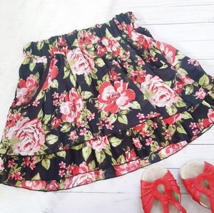 Floral Mini Skirt